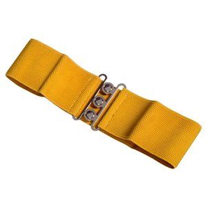 Banned Stretch Belt in Mustard